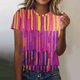 thumbnail image 2 of Tops de Ajuste Suelto para las Mujeres Nueva Manga Corta Cuello Redondo Suéter Caballo Casual Impreso Camiseta, Ligero Top de Verano, 2 of 6