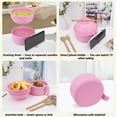 thumbnail image 5 of 2026 New Microwave Safe Ramen Bowl, Ramen Cooker Ramen Bowl Set with Chopsticks with Chopsticks, Lids and Handles, Instant Noodle Cooker Bowl, College Dorm Room Office Apartment Essentials (Pink), 5 of 9