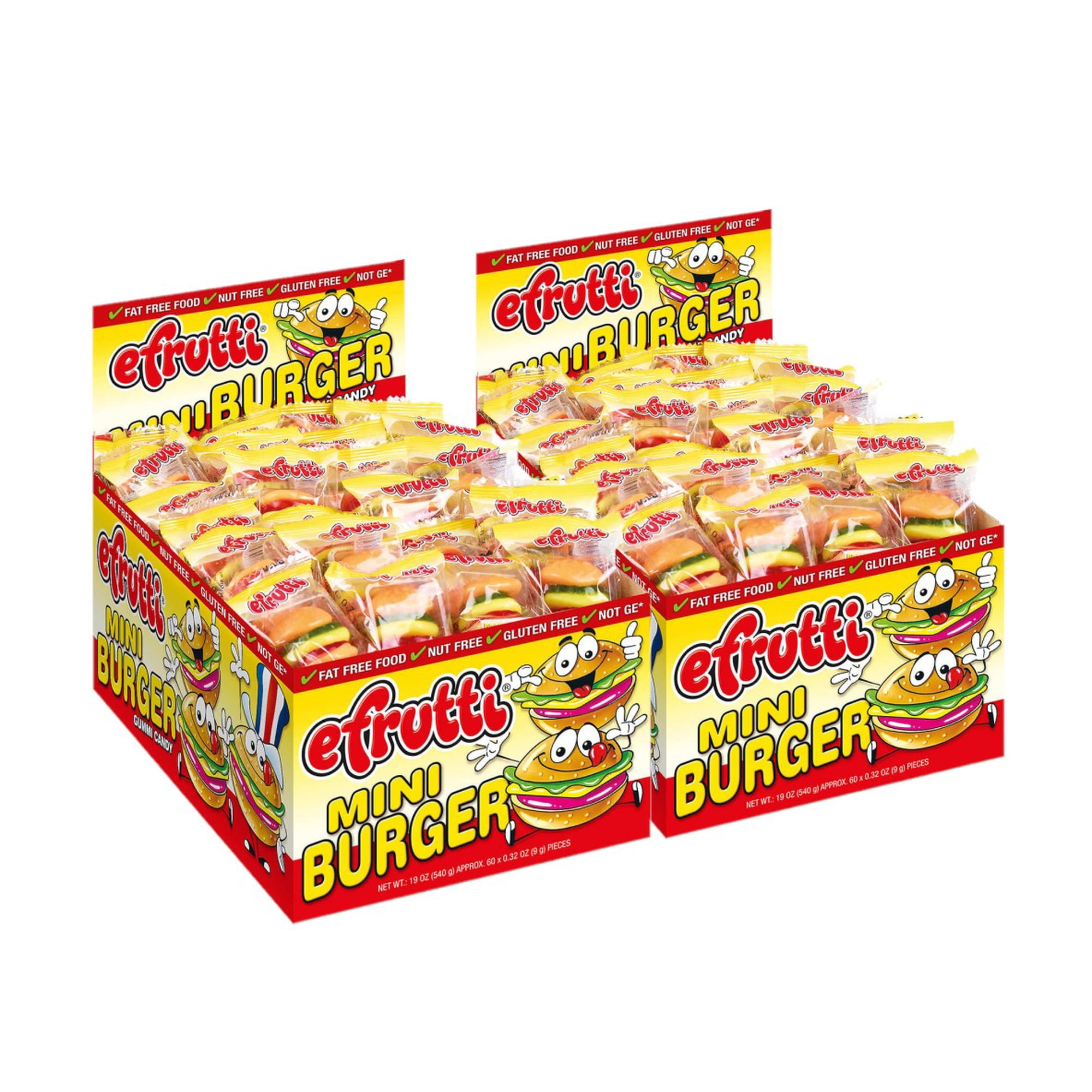 2 Pack | E-Frutti Gummy Burgers, (Pack of 60)