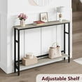 thumbnail image 4 of Jojoka 5.9" Narrow Sofa Table, 2 Tier Skinny Console Table with Adjustable Shelf, Slim Behind Couch Table for Living Room, Entryway, Hallway, Foyer - Grey, 4 of 7