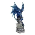 thumbnail image 5 of Armored Blue Guardian Water Elemental Dragon On LED Crystals Pedestal Figurine, 5 of 11