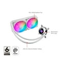 thumbnail image 4 of ASUS ROG Strix LC II 240 ARGB White Edition All-in-one AIO Liquid CPU Cooler 240mm Radiator, Intel LGA1700, 115x/2066 and AMD AM4/TR4 Support, 2X 120mm 4-pin PWM Addressable RGB Radiator Fans, 4 of 5