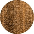 thumbnail image 1 of Ahgly Company Indoor Round Abstract Orange Modern Area Rugs, 7' Round, 1 of 4