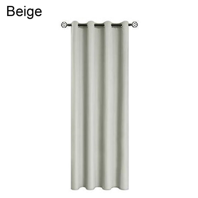 Rideau Occultant Thermique 132X160Cm Rideaux de Protection Solaire Beige