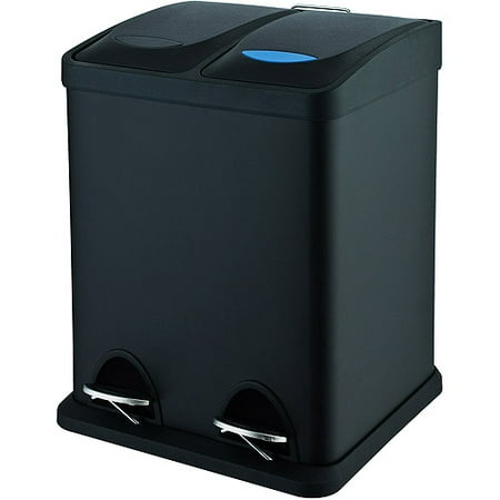 The Smart Bin 4 Gallon, 2 Compartment Pedal Recycle Bin