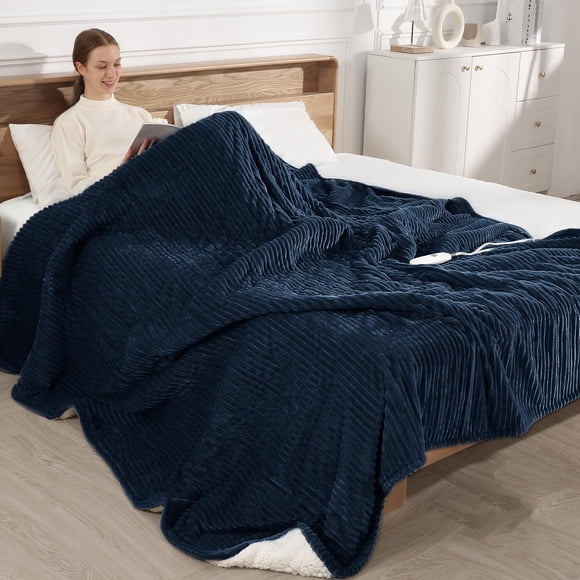 Manta eléctrica Zorvixia Queen Size con calefacción y doble control