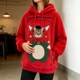 thumbnail image 2 of LWFFDAW Christmas Pet Pouch Hoodie for Women Long Sleeve Sherpa Fleece Hoodies Winter Warm Oversized Pullover Hooded Sweatshirts, 2 of 6