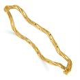 thumbnail image 5 of 14K Yellow Gold Polished Twisted Hinged Bangle Bracelet, 5 of 6