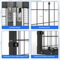 thumbnail image 4 of ALAULM 10x10x6 FT Large Outdoor Dog Kennel,Anti-Rust Galvanized Steel Dog Pen with Double Locks,Heavy Duty Dog Enclosure Fence with UV & Water Resistant Roof Cover for Outside, 4 of 8