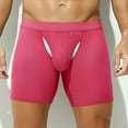 thumbnail image 2 of Swuxness Mens Seamless Breathable Stretch Briefs, Men Sport Underpants, Men's Extended Comfortable Soft Breathable Stretch Waistband Lightweight Briefs Hot Pink, L, 2 of 5