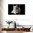 thumbnail image 3 of Elephant Stock White Persian Cat Wall Art - Horizontal Multi Panel Canvas - Living Room Wall Decor - Animal Multi Panel - Black And Gray Decor - 33" x 20", 3 of 8
