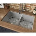 thumbnail image 2 of Ruvati 32-in Low-Divide Undermount Double Bowl 16 Gauge Kitchen Sink, 2 of 11