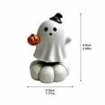 thumbnail image 2 of Halloween Decorations, Spinning Resin Pumpkin Ghost Figurine, Cute Rotating Desktop Ornament with Skull, Funny Holiday Party Home Office Table Centerpiece Gift, 2 of 7