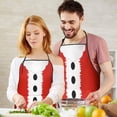 thumbnail image 4 of Red Christmas Santa Costume Pattern Apron-Garden Aprons for Women with Pockets-Cotton Linen Waterproof Kitchen Cooking Gardening Aprons Adjustable for Kitchen,Cooking,BBQ and Salon 33"x27", 4 of 7