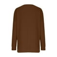 thumbnail image 4 of AherBiu Crewneck Sweatshirts for Women Long Sleeve Drop Shoulder Fall Casual Loose Basic Pullover Tops, 4 of 6