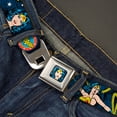 thumbnail image 2 of DC Comics Belt, Seatbelt Buckle Belt, Wonder Woman Face Poses Logos Comic Scenes Blues Yellow, 30 to 44 Inches, 2 of 9