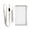 White, variant on JIALIOU Nylon Trifold Card Wallet with ID Window Zipper Pocket for Men Women Teen Bunny Ears Flower