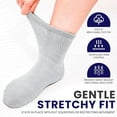 thumbnail image 5 of GERVRA Diabetic Socks for Men & Women – 9 Pack Non-Binding Extra Wide Top, Cotton Blend Crew Socks for Swollen Feet (13-15, Grey), 5 of 6