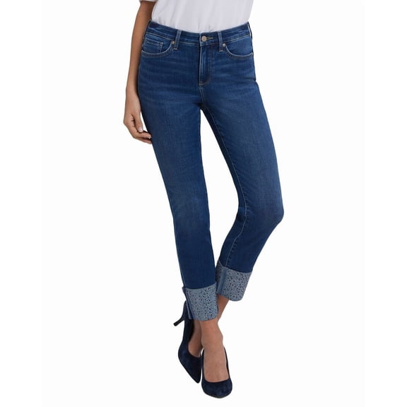NYDJ womens Petite Sheri Vintage Lapis Slim Jean, 4P, Blue