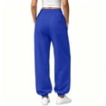 thumbnail image 4 of Yutgune Baggy Sweatpants Women High Waist Drawstring Ribbed Cuff Womens Sweatpants with Pockets, 4 of 9