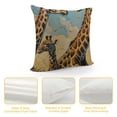 thumbnail image 4 of Creowell Decorative Throw Pillow Covers Double Sided Pillow Covers for Sofa Mother and Child Giraffe Couch Throw Pillow Cases Soft Plush Cushion Case Square Cushion Cover for Living Room White, 4 of 5