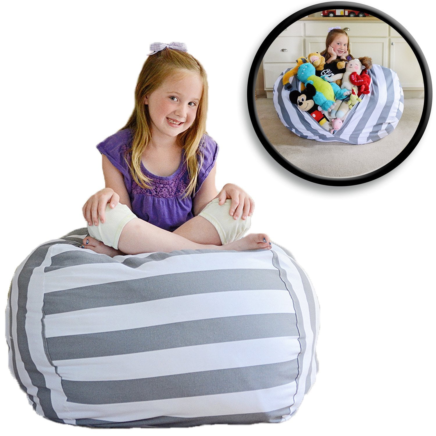 Extra Large Stuffed Animal Storage Bean Bag Chair Premium Cotton Extra Large Stuffed Animal Storage Bean Bag Chair Premium Cotton Canvas Clean Up The Room And Put Those Critters To Work For You