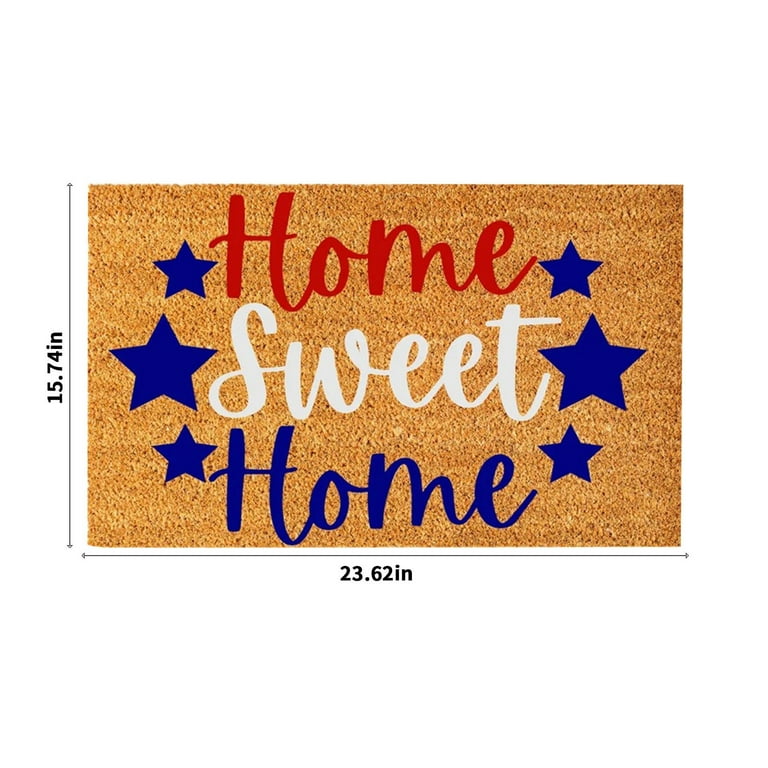 Patriotic HOME Doormat, Summer Welcome Mats