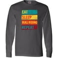 thumbnail image 3 of Inktastic Bull Riding Rodeo Eat Sleep Bull Riding Repeat Long Sleeve T-Shirt, 3 of 5