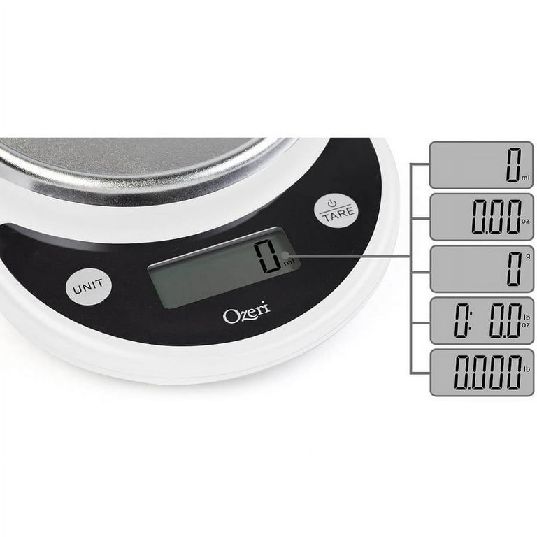 Ozeri Pronto Digital Multifunction Kitchen and Food Scale in Elegant Silver  ZK14-B - The Home Depot