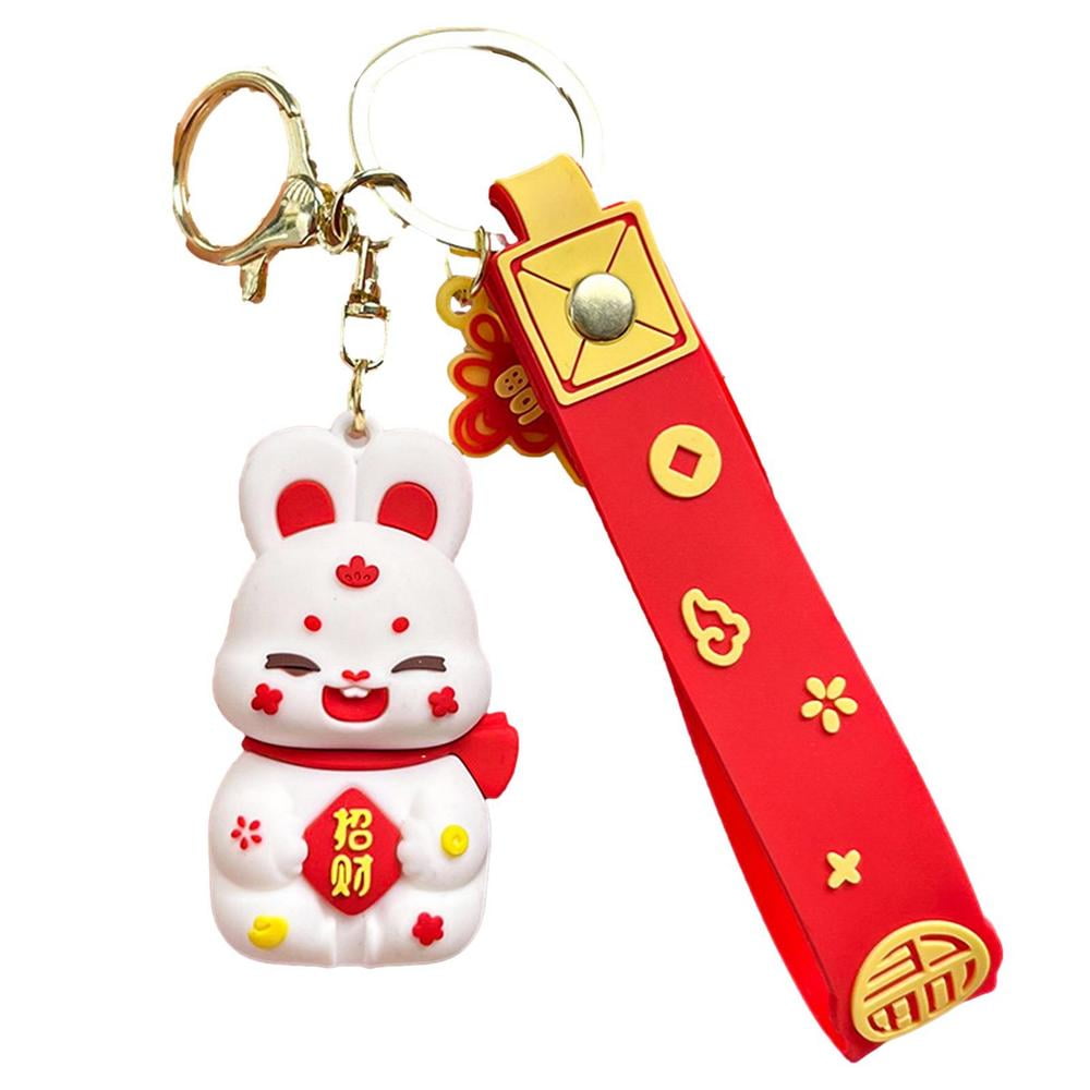Tohuu Chinese Rabbit Keychain Cute Bunny Keychains Ornament Chinese Rabbit  Year Zodiac Mascot Home Decorations Car Ornaments kind 