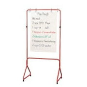 School Specialty Metal Adjustable Height Chart Stand, 56 - 64 in H X 31-1/2 in W X 19-1/2 in D, Red