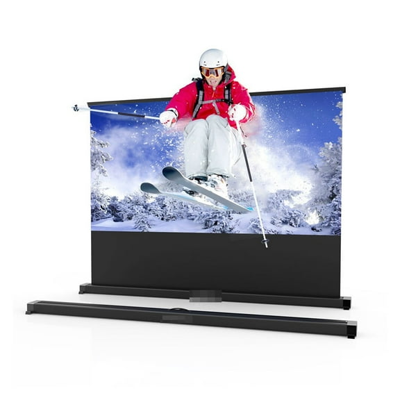 P50 Pro 50 Portable Projector Screen Tabletop Screen HD 16:9 Projection Pull Up Foldable Stand For Home Party Backyard Stadium Park Outdoor ,Wrinkle-Free Projector Screen
