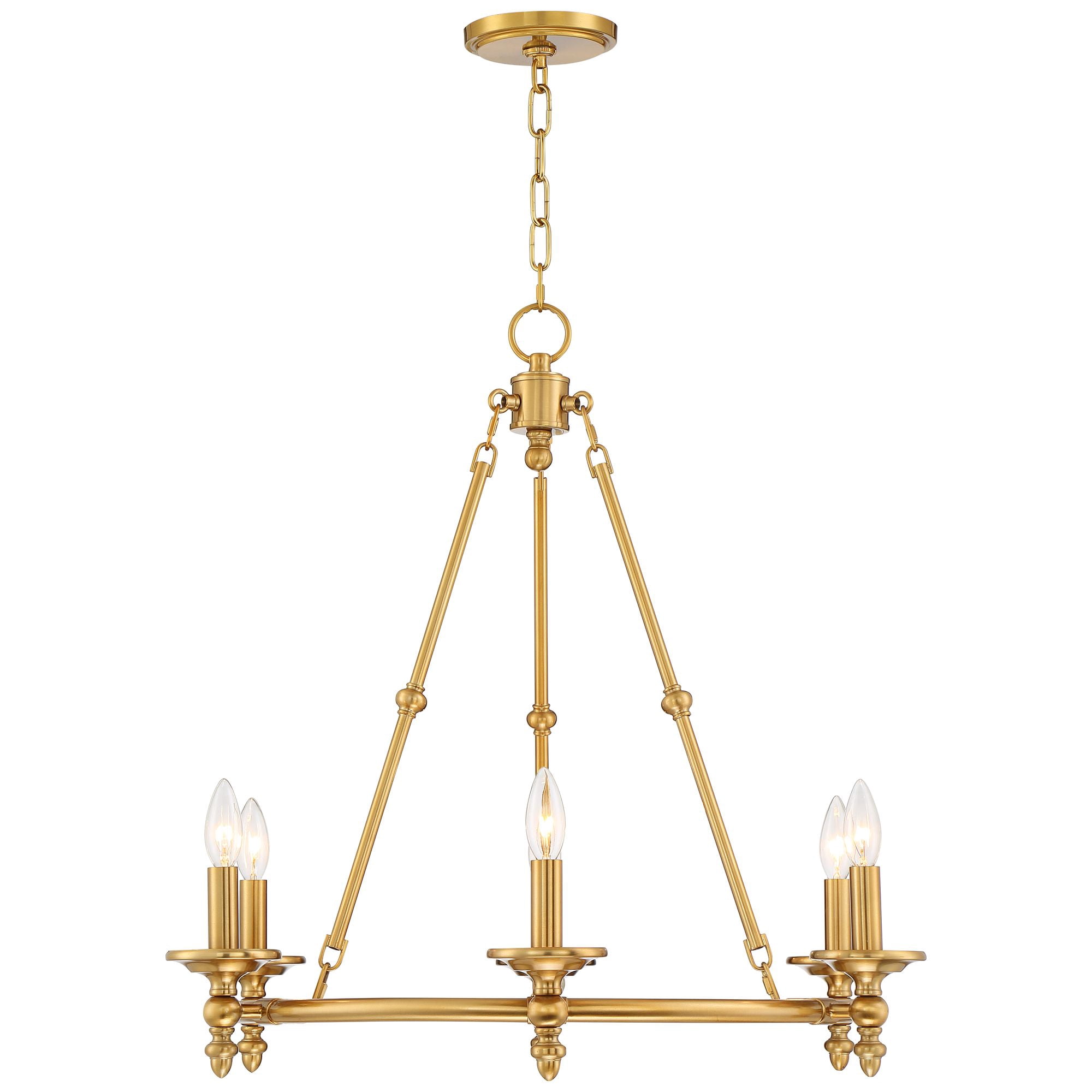 Stiffel Warm Antique Brass Wagon Wheel Chandelier 28" Wide Farmhouse Rustic 6-Light Fixture for Dining Room Living House Foyer Kitchen Island Entryway