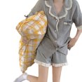 thumbnail image 4 of Conjunto de pijama de dos piezas Nikou pijama para mujer manga corta artesanía superior, 4 of 9