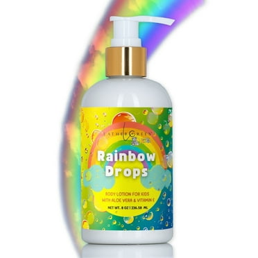 Rainbow Drops Kids Natural Body Lotion – Gentle Hydration for Sensitive Skin, 8 fl oz by LatherGreen