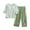 Green, variant on APEXFWDT Women's 3/4 Sleeve Padded Sleepwear - Built-in Support Top & Lounge Capri Pants Comfort Pajama Set
