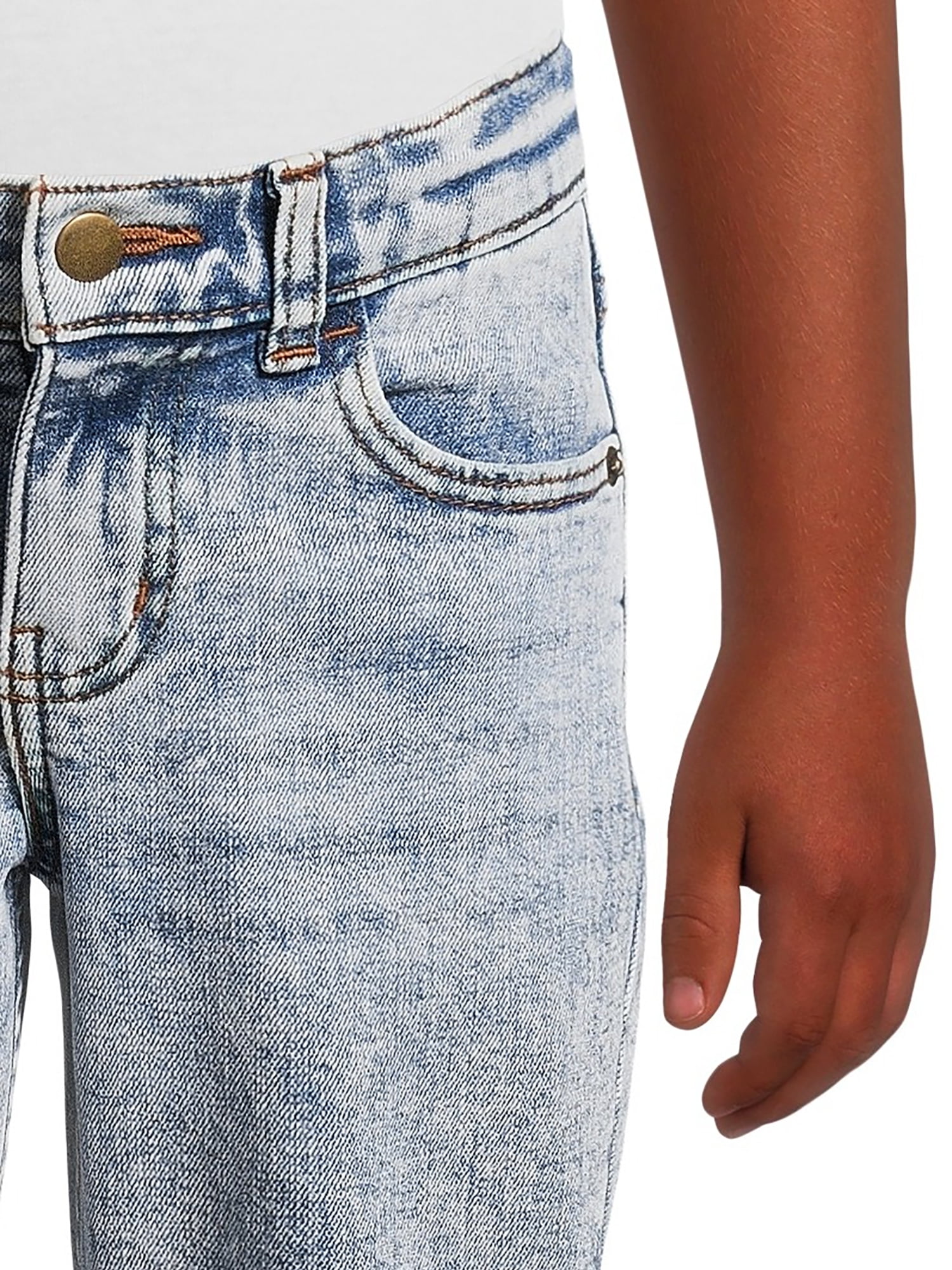 Wonder Nation Boys Vintage Straight Leg Denim Jeans, 2 Pack, Sizes 4-18