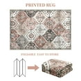 thumbnail image 6 of Haperlare Area Rugs Washable Rug Boho Moroccan Rug Vintage Non-Slip Rugs Soft Floral Throw Rug, 2' x 3' Gray Pink, 6 of 7