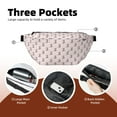 thumbnail image 4 of Naloa Heart Cat Print Running Belts for Men Women,Running Fanny Pack with 2-Zipper Pockets,Waterproof Waist Pack for Travel Hiking Running Outdoor Sports, 4 of 8