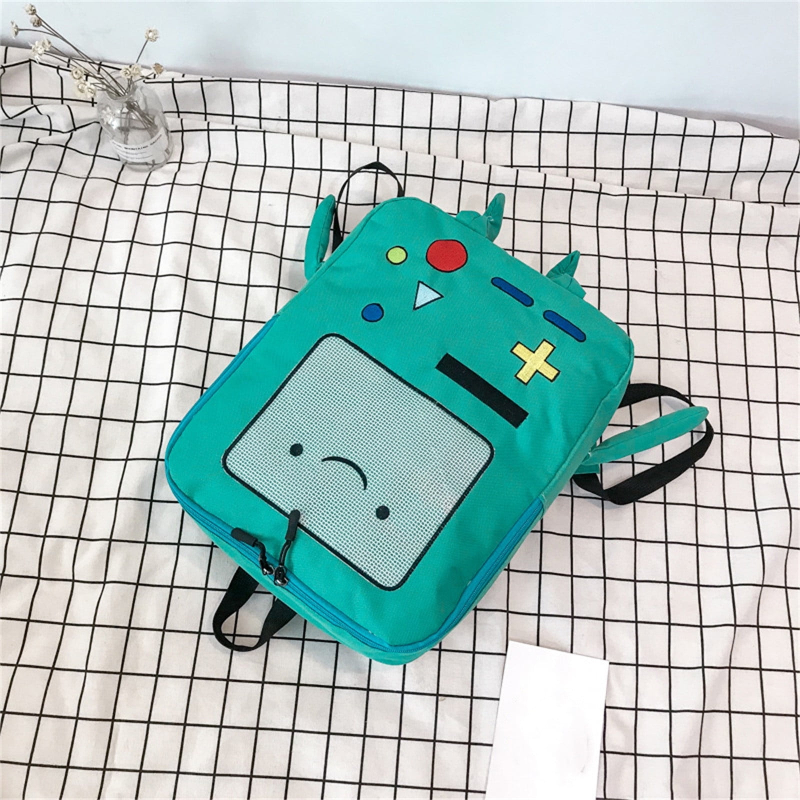 Adventure Time Backpack - 15.3 Inches BeeMore Cartoon Robot Travel Laptop Cute Backpack Adventure Trip Backpack Water Resistant College Computer Bag Gift for Men & Women (Pink)