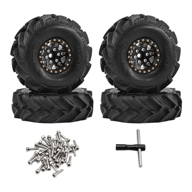 4 ruedas y neumáticos resistentes, profesionales, de fácil instalación, reemplazo DIY, modificado, reemplazo para 1/18-18 SCX24 TRX4M