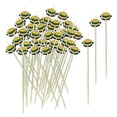 thumbnail image 1 of 100x Disposable Food Forks Decorative Sticks Handmade Bamboo Hamburger Pattern for Cupcake Salad Muffin Dessert Festival BLESIY Selecciones de frutas, 1 of 7
