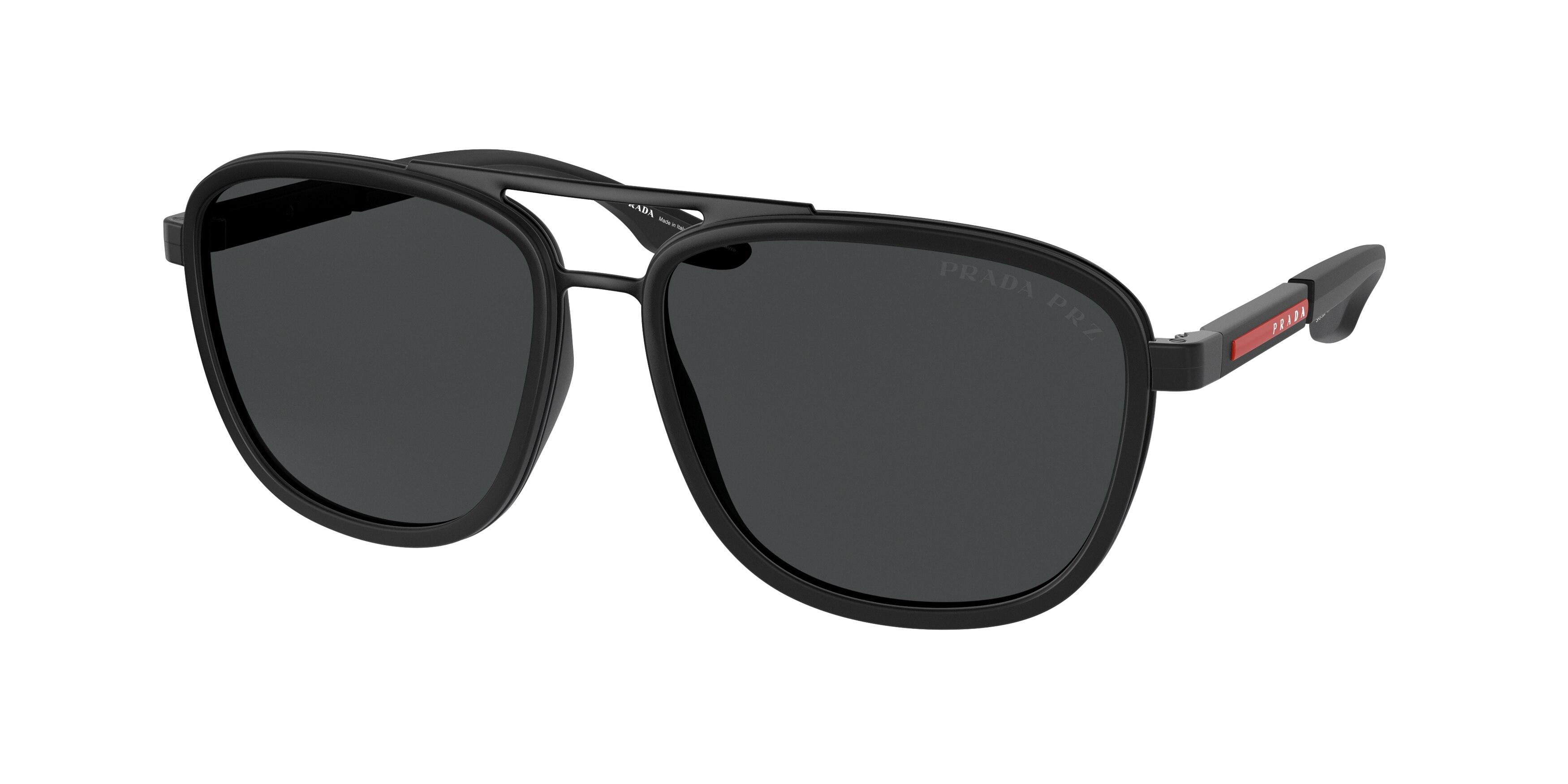 Prada Linea Rossa PS 50XS Men's Sunglasses Matte Black/Blue Rubber/Blue  Mirror Blue 60 - Walmart.com