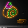 thumbnail image 3 of Glowneon Strawberry Roll Cake Neon Sign, Cake Led Sign, Bakery Decor, 3 of 5
