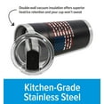 thumbnail image 4 of Camco 53065 Life is Better at the Campsite Stainless Steel Insulated Twist Top Tumbler - Charcoal, 20 oz. - Features Superior Ice/Heat Retention - U.S. Flag Print Made of Mini RVs, 4 of 6