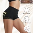 thumbnail image 4 of YWDJ Shaping Briefs for Women Plus Size Breathable Lightweight No Show Hip Lift Comfortable Body Breathable Underwear Nice Peach Buttocks Belly-up Briefs Black M, 4 of 8