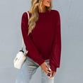thumbnail image 5 of BODOAO Sweatshirts for Women Hoodies Crew Neck Oversized Long Sleeve Fall Pullover Sweaters Graphic Printed Pullover Top Comfy Fall Winter Outfits Clothes 2025 Fashion Wine S, 5 of 6