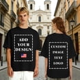 thumbnail image 7 of GZWYHT Custom Photo T-Shirts for Men Design Your Own Personalized Shirt on Front&Back Cotton Tess Customizable Text And Image Black L, 7 of 7