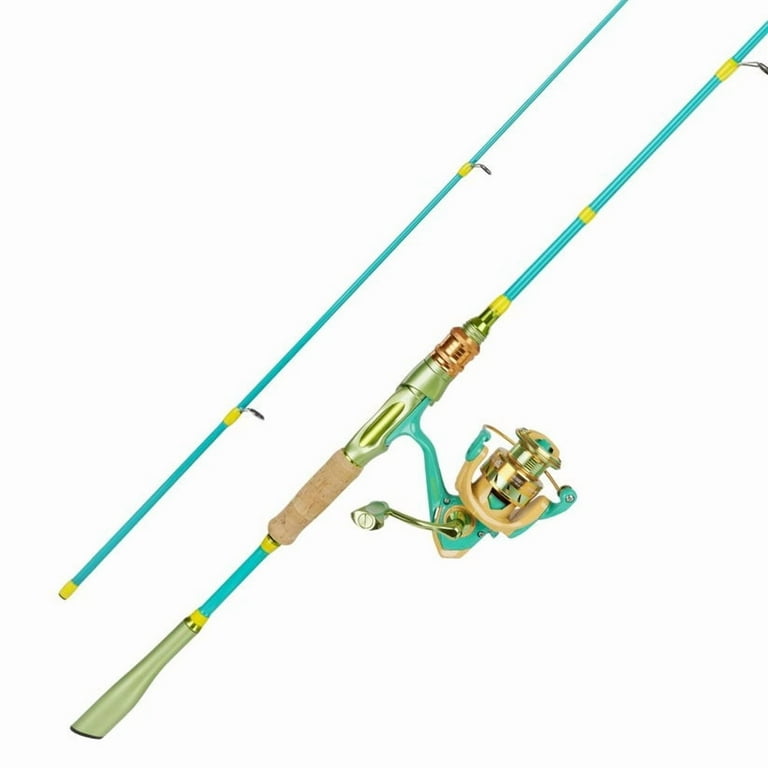 cork handle fishing rods reel set Bluefire Spinning Fishing Rod and Reel Combo, Fishing Pole Kit with Rubber Cork Handle,Stainless Steel Guides and Ceramic Rings