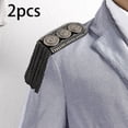 thumbnail image 4 of 1 par de broches con borlas y charreteras vintage de moda para ceremonias 88 cm, 4 of 8